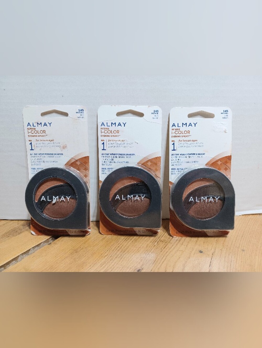 (3) ALMAY Intense I-Color Evening Smoky Powder Shadow For BROWN EYES #145 Browns